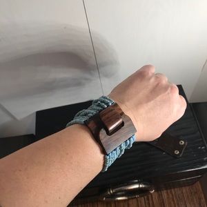 Pair BOHO Bracelets - Natural Materials Turquoise